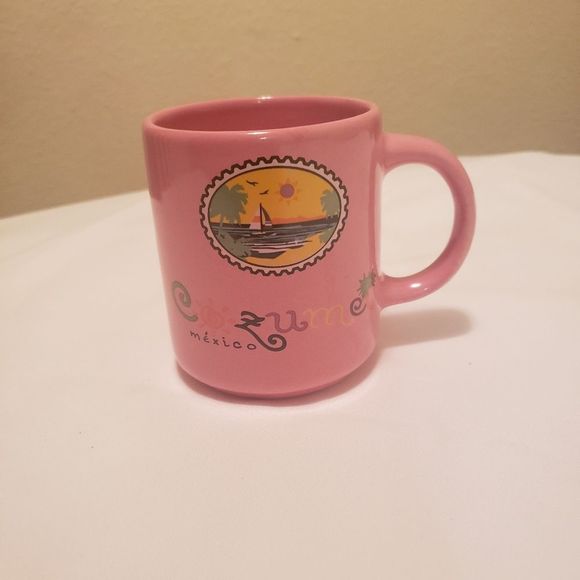 Cozumel Mexico Cute Pink Coffee Mug - Picture 2 of 6